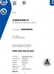 祝贺比利欧科技（香港）有限公司2024年一次性成功通过ESD认证并获得证书
