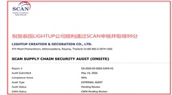 祝贺泰国LIGHTUP公司2026年一次性成功通过SCAN验厂审核并取得99分